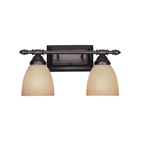 Designers Fountain Apollo 15.75in 2-Light Oil Rubbed Bronze Transitional Indoor Vanity Light 94002-ORB